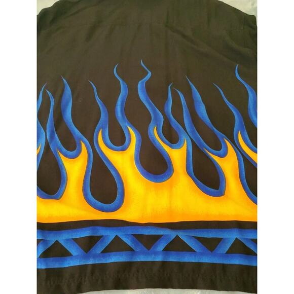 Wingo Shirt Mens XXLarge XXL Short Sleeve FLAMES - Picture 7 of 8
